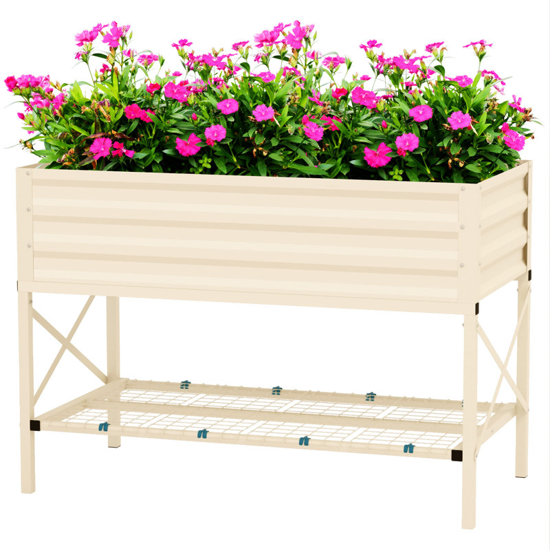 Outsunny Raised Garden Bed With Galvanized Steel Frame