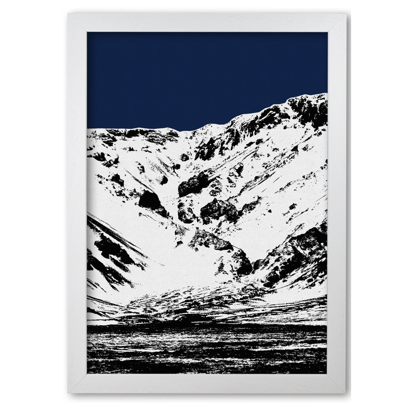 Blue Mountains II - Print, White Grain Frame, 30 cm H x 21 cm W x 5 cm D