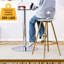 Sièges de bar rembourrés en métal - blanc et or, P 15 po x l 12,62 po, H 38,6 po, 9,57 lb, - Revêtement, configuration pratique pour les chaises de piscine à la maison avec support à eau, simple-232590329