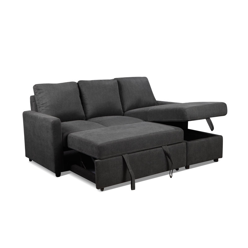 Manha 3 Seater Sofa Bed, Charcoal