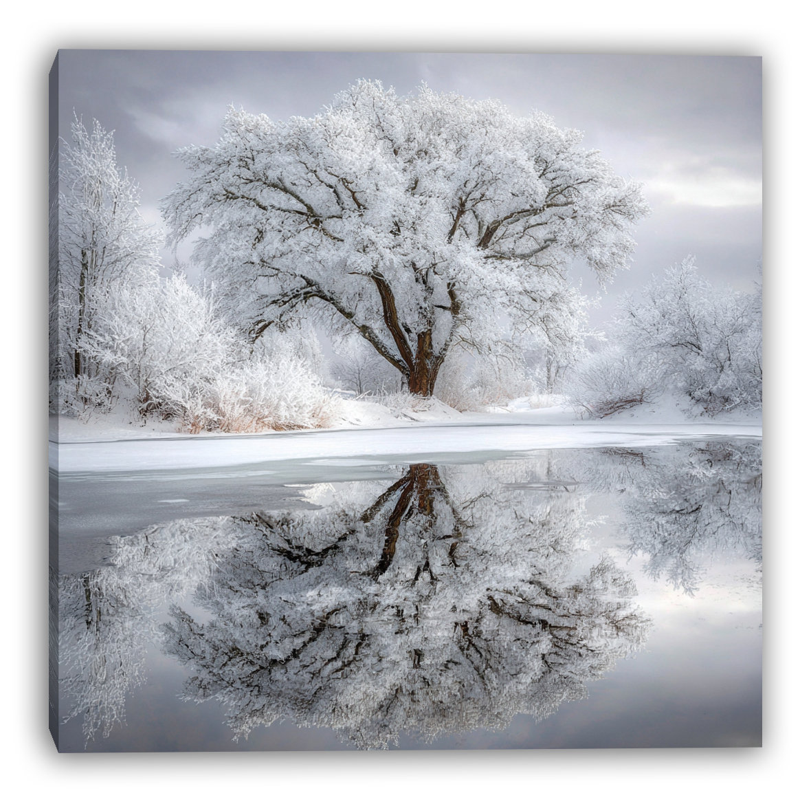Union Rustic Frosted Serenity Wrapped Canvas Wall Art | Wayfair