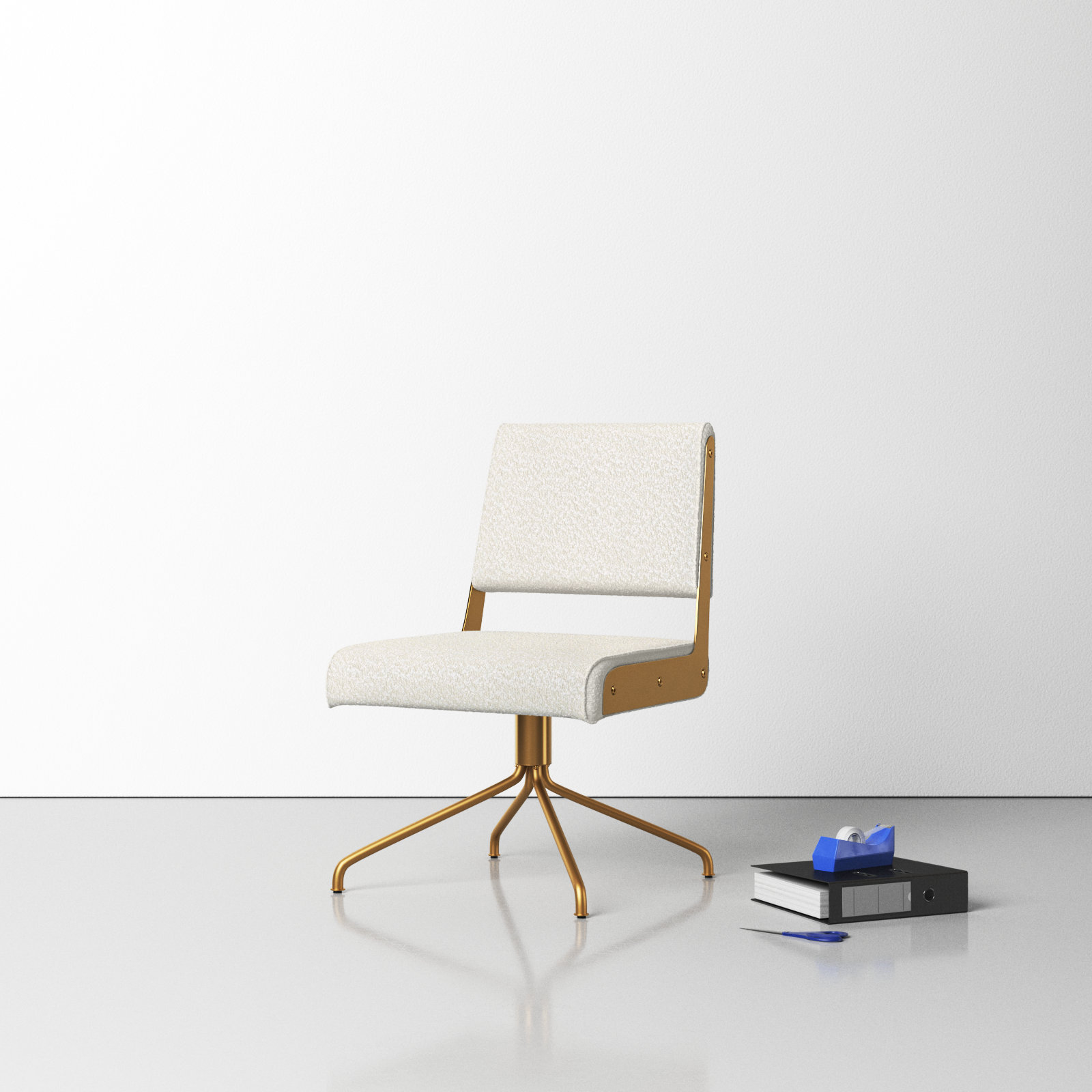 Bowerman Swivel Office Chair, Gold