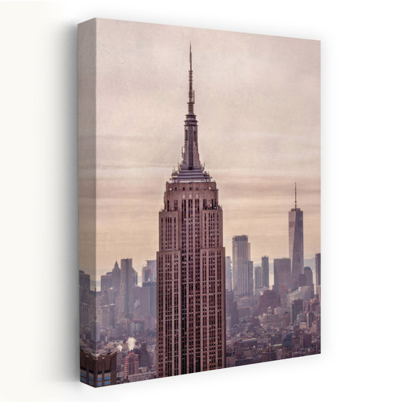 Empire Empire Haze - art contemporain de gratte-ciel Empire State Building, New York, H 24 po x l 16 po