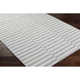 Evett Striped Hand Loomed Recycled P.E.T. Area Rug in Light Silver/Pale Slate