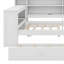 Lit plateforme en bois avec tablettes de rangement, lit gigogne, station de charge, DEL, bureau et tête de lit tapissier-1959233514