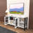 TV Stands with Metal Open Bookshelf-905284724