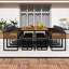 Ensemble de salle à manger 18 pièces pour terrasse en bois d'acacia