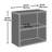 2-Shelf Bookcase, Brown finish