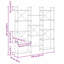 167cm H x 156cm W Steel Bookcase-2048933647