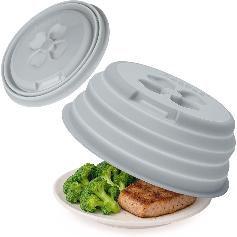 Collapsible Silicone Microwave Splatter Cover for Food