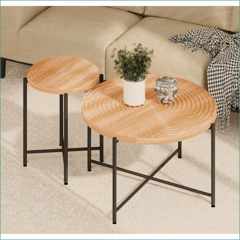 Table basse en marbre naturel, table de salon rectangulaire moderne à finition espresso avec surface spacieuse, Bois naturel