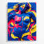 Abstrait art figuratif bleu sur toile 21-960963206