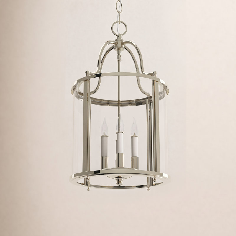 Tide 4 - Light Dimmable Lantern Chandelier, Polished Nickel