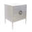 Pearl 2 - Drawer Nightstand in Silver