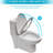 White Ceramic Toilet With Dual Flush And Wide Bowl - Comfortable Bathroom Use One Long-Lasting Glaze Staple
