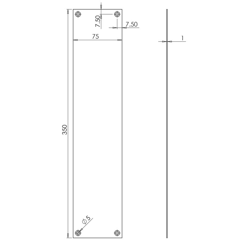 Finger Plate Radius Corners