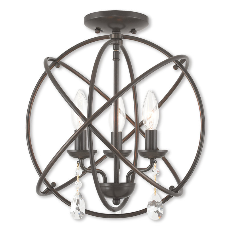 Laclair 3 - Light Pendant, 14.25" H x 12.625" W x 12.625" D, Brushed Nickel