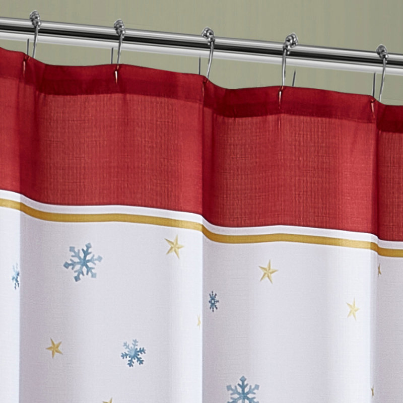 Liles Santa's Snowy Sleighride Holiday Shower Curtain