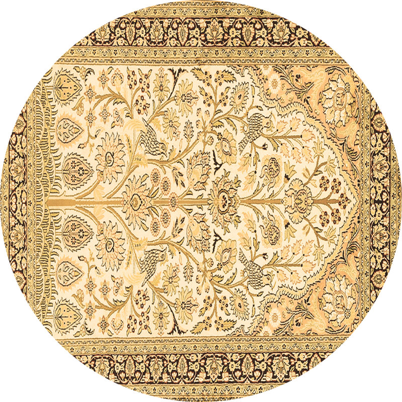 Lyria Washable Oriental Indoor Rug, Round 6'