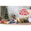 Arbre de Noël de 4 pi avec 100 baies rouges multicolores, 396 PE / embouts, baies réalistes et pot décoratif scintillant, base en pin