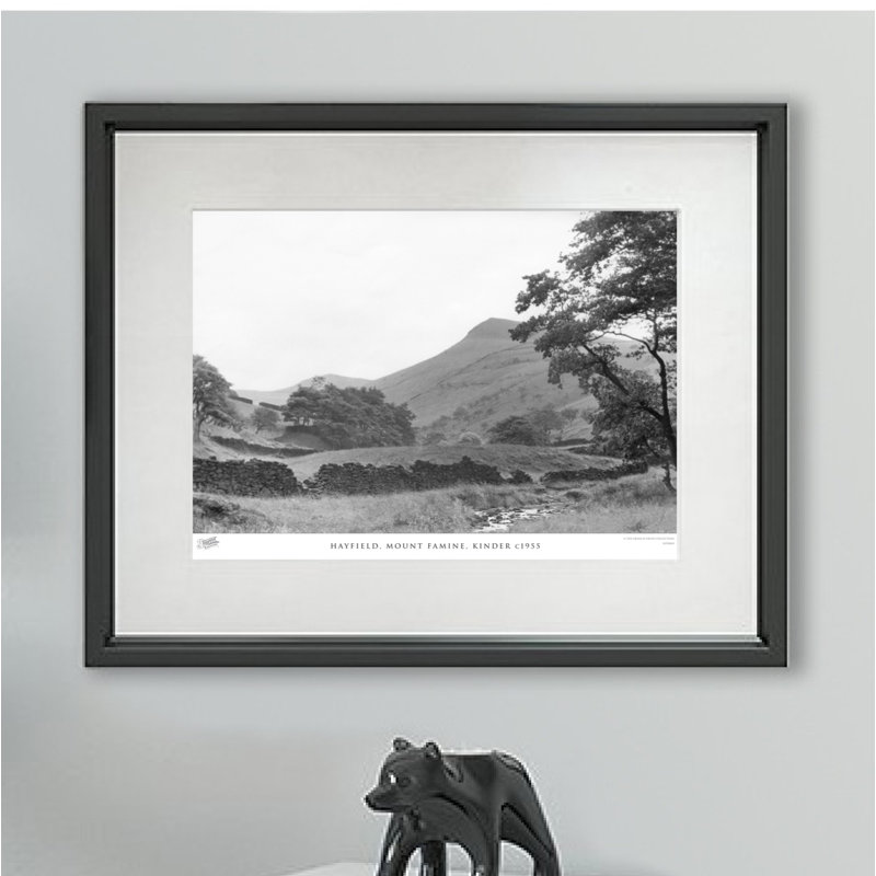Hayfield, Mount Famine, Kinder C1955 - Single Picture Frame Print, 28cm H x 36cm W x 2.3cm D