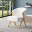 Fauteuil d'appoint compact et minimaliste moderne en bois massif de polyester blanc à 1 place pour le salon, la chambre et le bureau