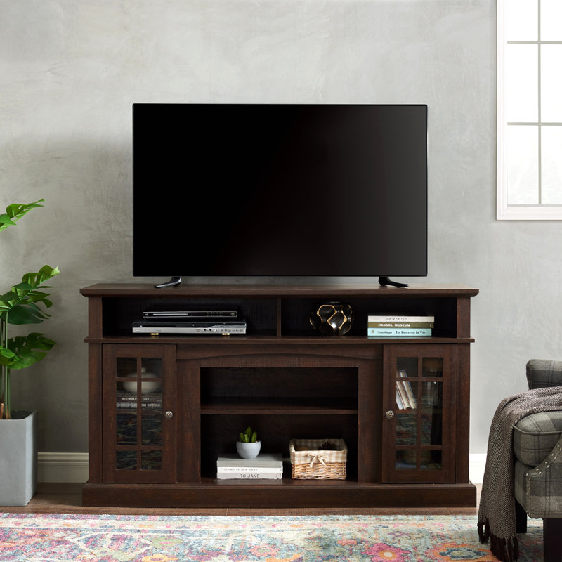Classic TV Media Stand Modern Entertainment Console For TV Up To 65" With Open And Closed Storage Space,58.25"W*15.75"D*32"H