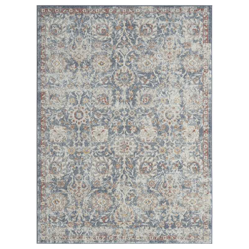 Gerzon Floral Indoor Rug, Rectangle 6' x 9'