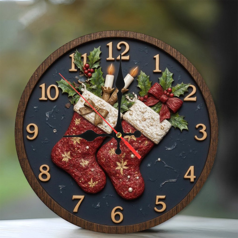 Horloge de Noël-Bas-Holly