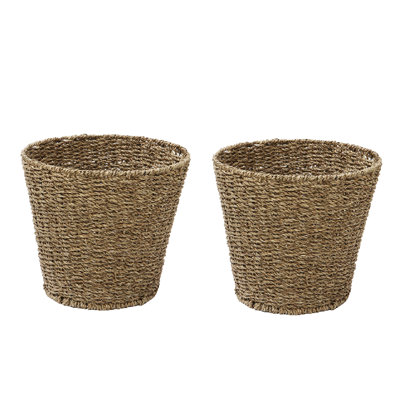 JVL Seagrass Decorative Bin