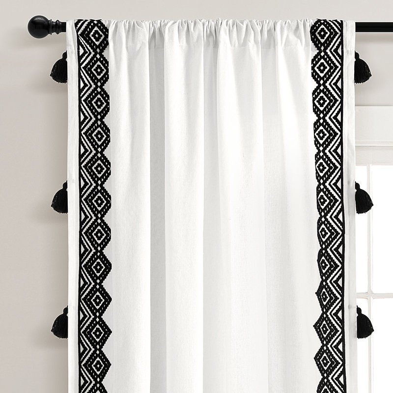 Rideau en mélange de coton