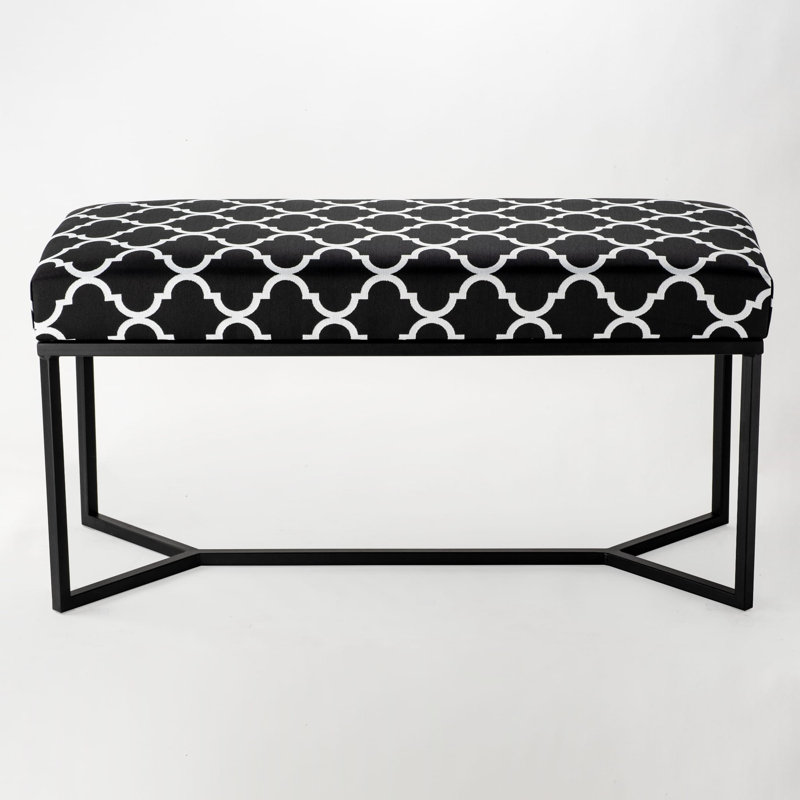Roslanowick Velvet Upholstered Bench, H40 x W100 x D30cm
