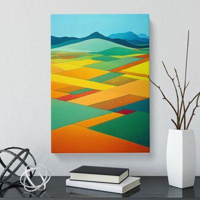CAN-V0523-258X Block Meadow Landscape - Wrapped Canvas Print