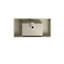Lavabo de salle de bain 36 po en résine, blanc brillant, profondeur 35,19 po, largeur 17,79 po, hauteur 4,77 po, 45,92 lb