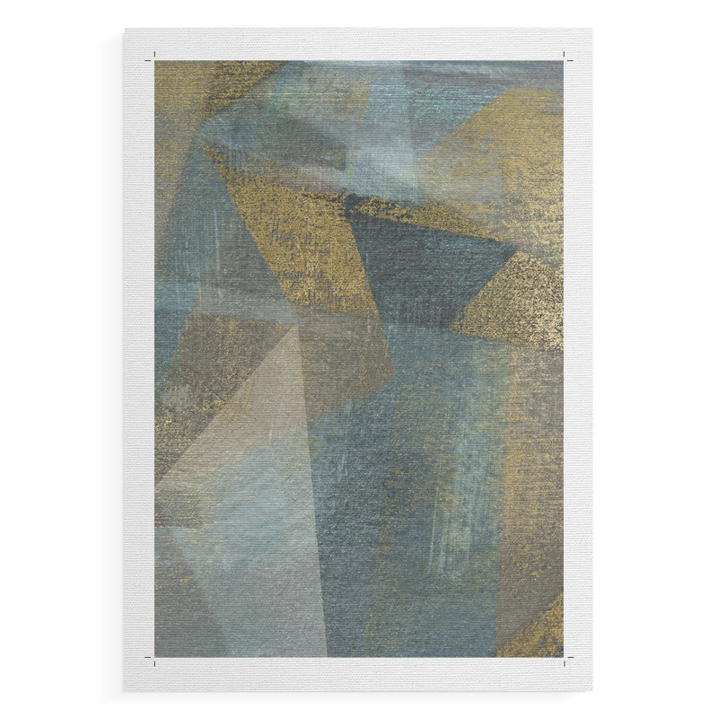 Géométrique à facettes I - Impression sur toile seulement - NON-CADRE, H 36 po x l 24 po