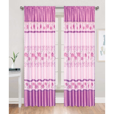 Paire de rideaux obscurcissant avec passe-tringle Floral