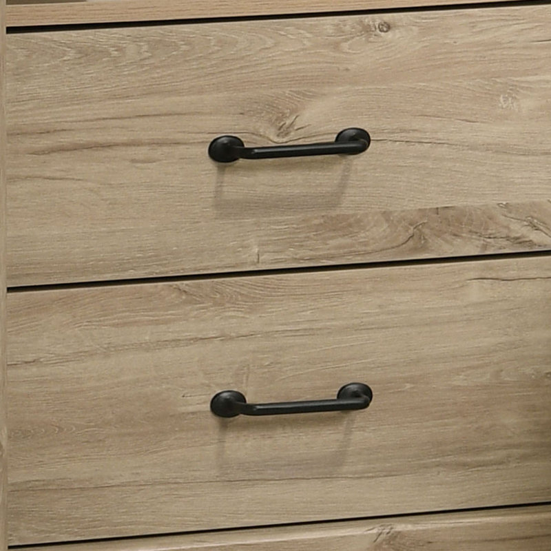Table de chevet 2 tiroirs en chêne clair l 22 po avec ports de chargement USB, Chêne clair