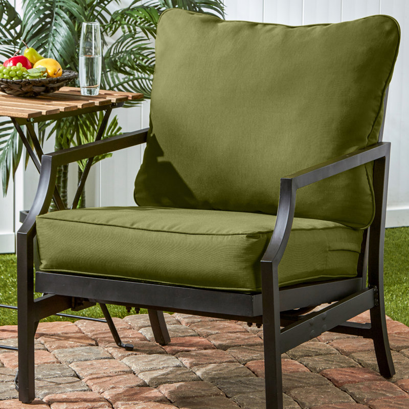 Coussin de siège pour chaise d'extérieur Lester, Vert forêt