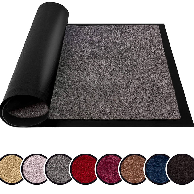 Louese Personalizable Non-Slip Geometric Indoor Doormat