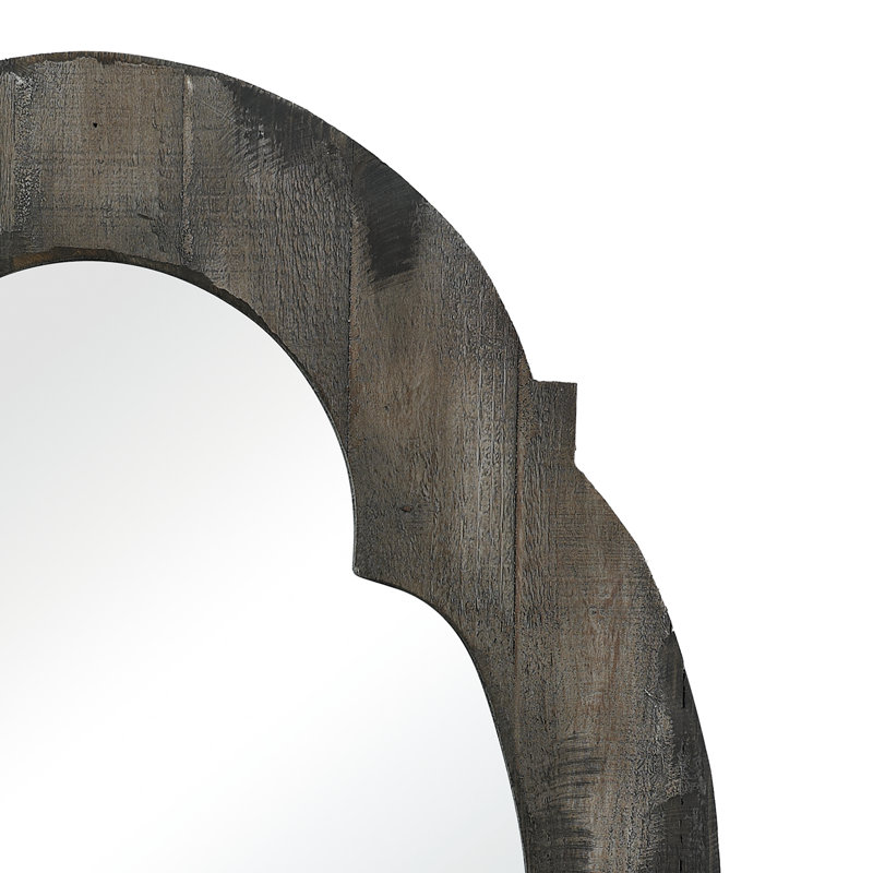 Wood Framed Wall Mirror - Aged Grey