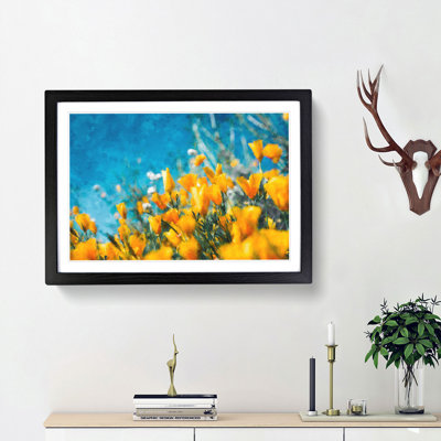 Yellow Blooming Flowers - Picture Frame Painting Print