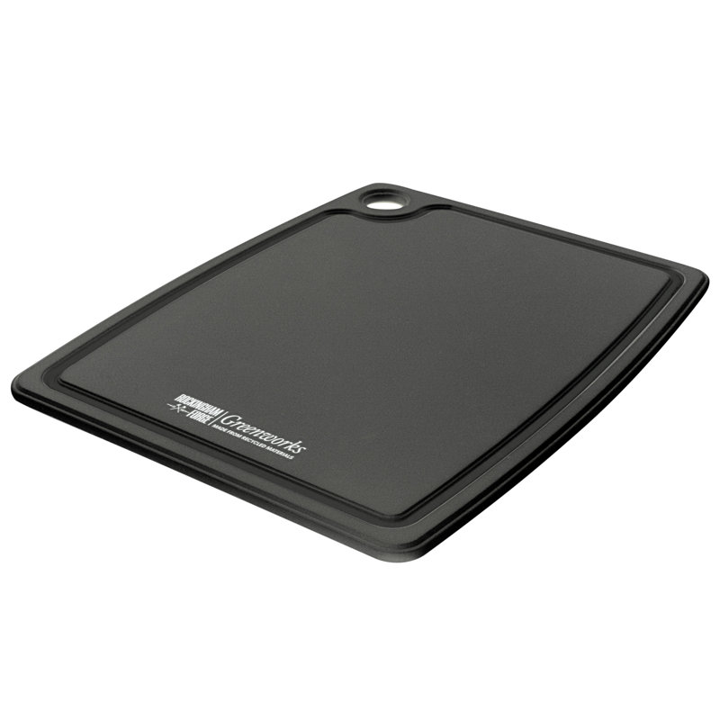 Greenworks Set of 3 Chopping Boards Recycled Plastic Small/Medium/Large White, Black