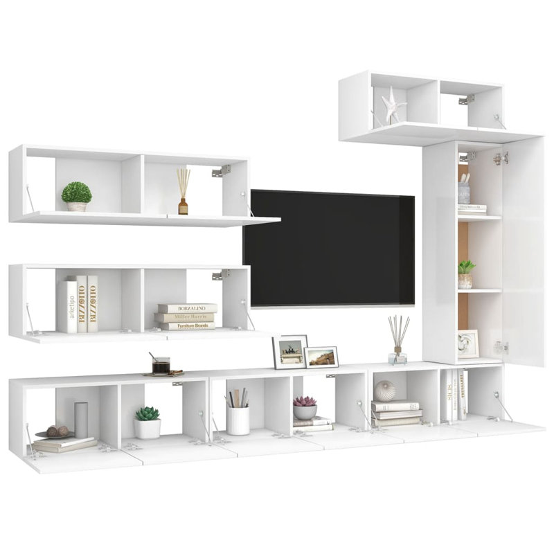 Azayla Unfinished Floating Entertainment Centre for TVs up to 43", White