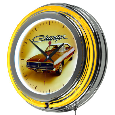 Dodge 69 Charger Glass Wall Clock