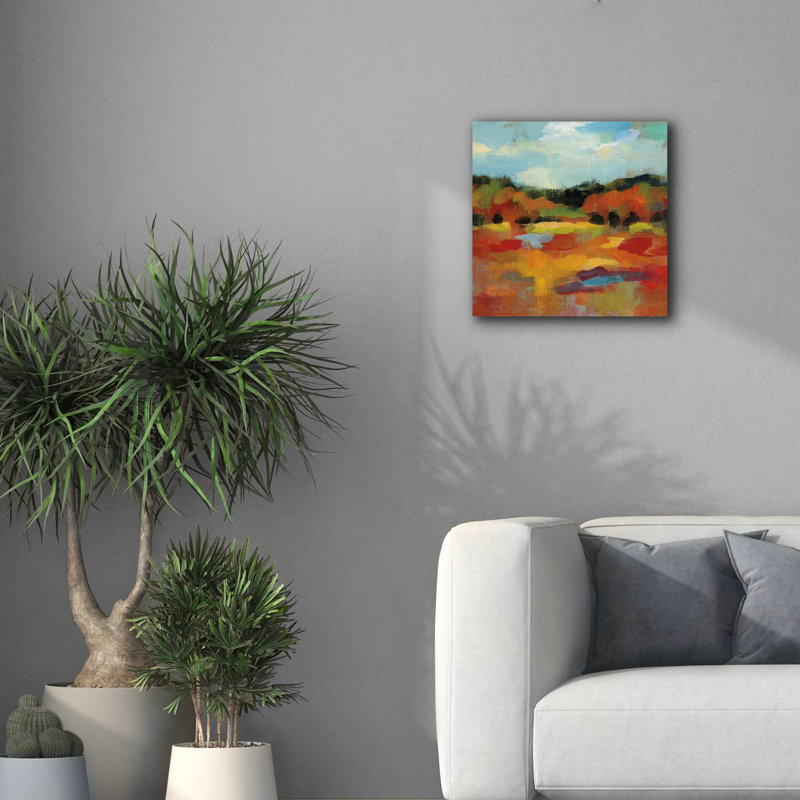 «August Moment I» par Silvia Vassileva, peinture sur toile tendue, H 18 po x l 18 po x P 0,5 po
