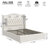 Hydraulic Lift Up Storage Upholstered Platform Bed With LED Storage Headboard, Contemporary Style-160798778
