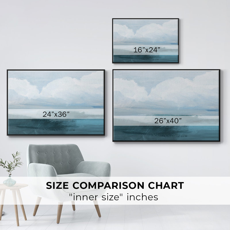 «Azure Rising I», reproduction sur toile, Noir, H 25 po x l 37 po x P 2 po