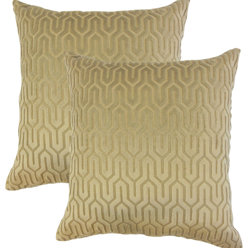 Geometric Feather Reversible Throw Pillow