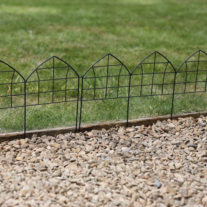 Bordure de bordure gothique - Ensemble de 3 bords de jardin décoratifs en acier