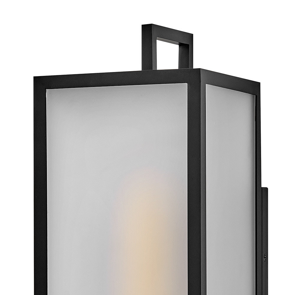 Halden Etched Glass Outdoor Wall Lantern, 24" H x 7" W x 8" D